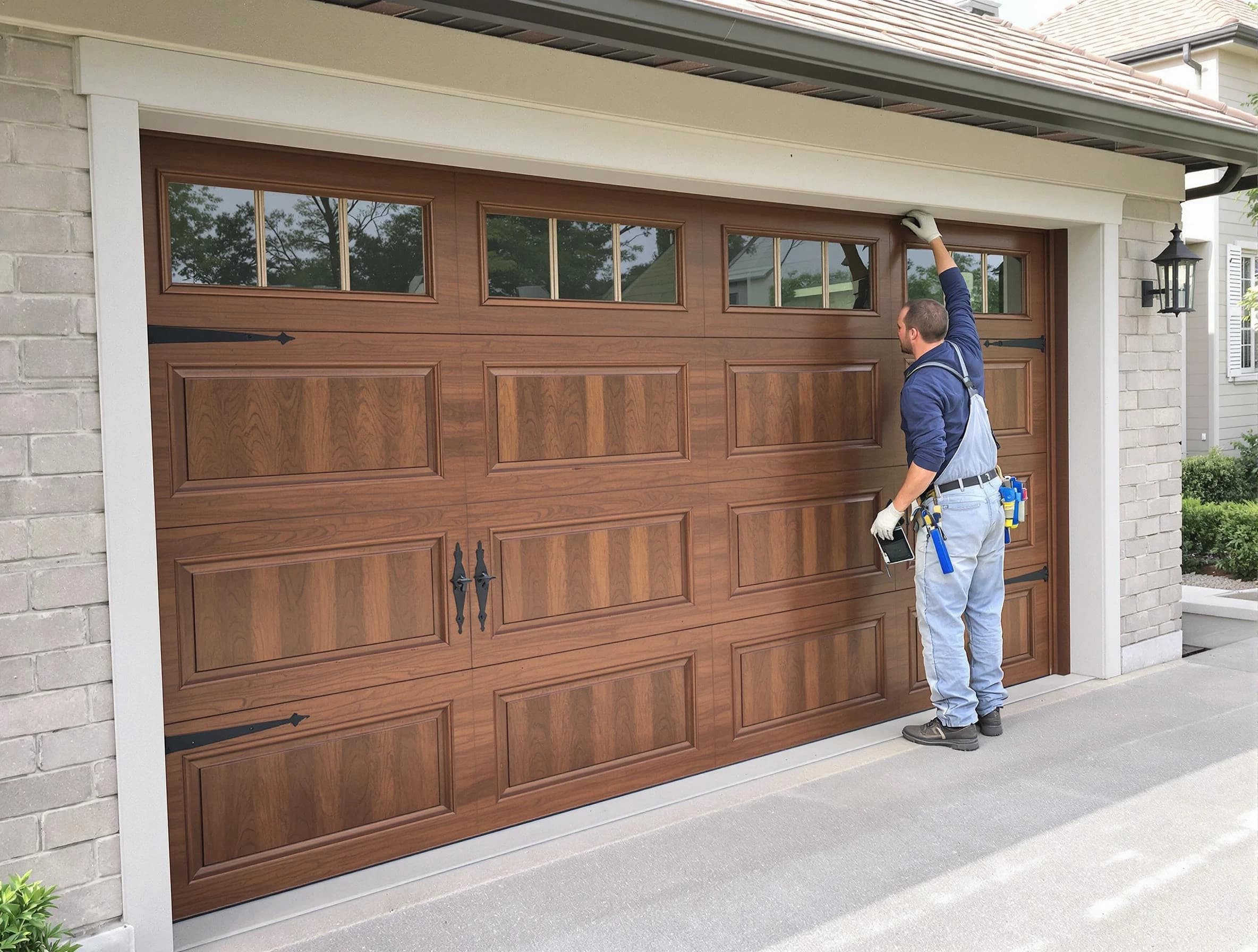 Custom garage door showcase by Suwanee Garage Door Repair in Suwanee