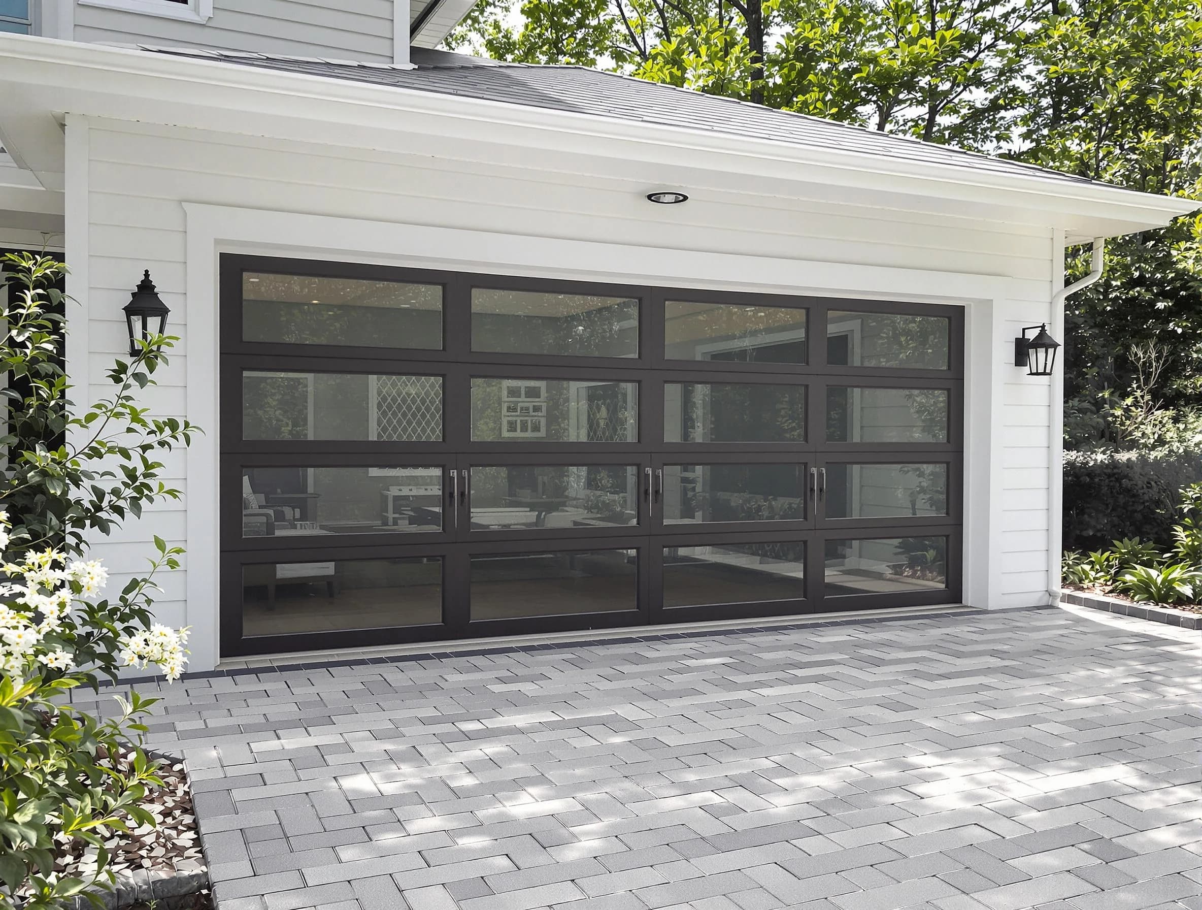 Suwanee Garage Door Repair design specialist presenting custom garage door options to Suwanee homeowner