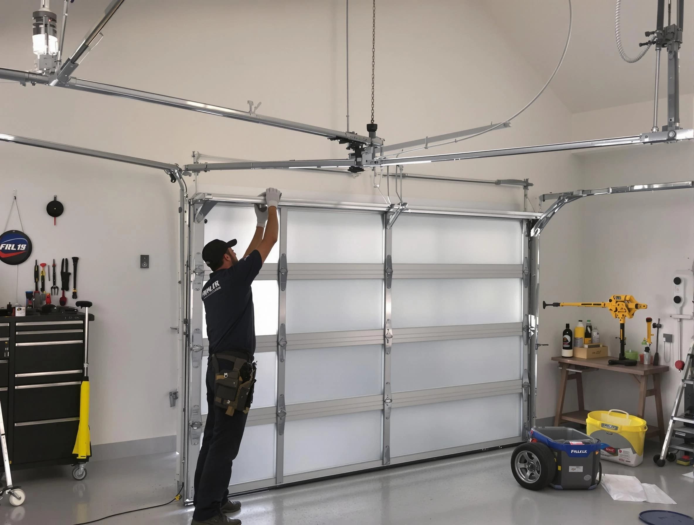 Suwanee Garage Door Repair certified team performing precision garage door installation in Suwanee