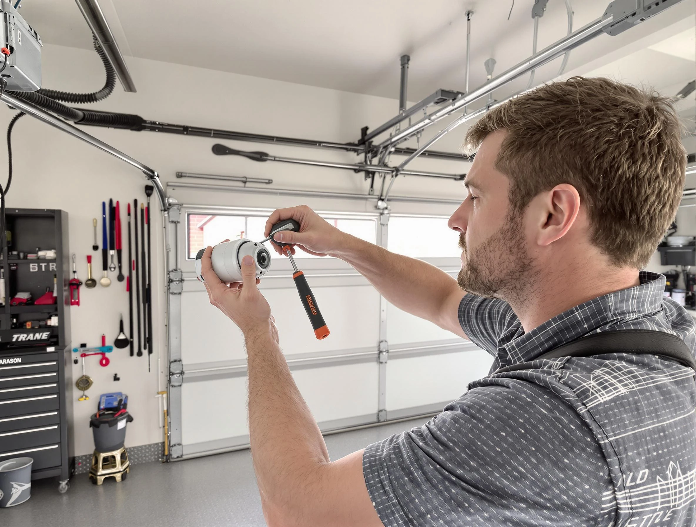 Garage door opener repair service by Suwanee Garage Door Repair in Suwanee