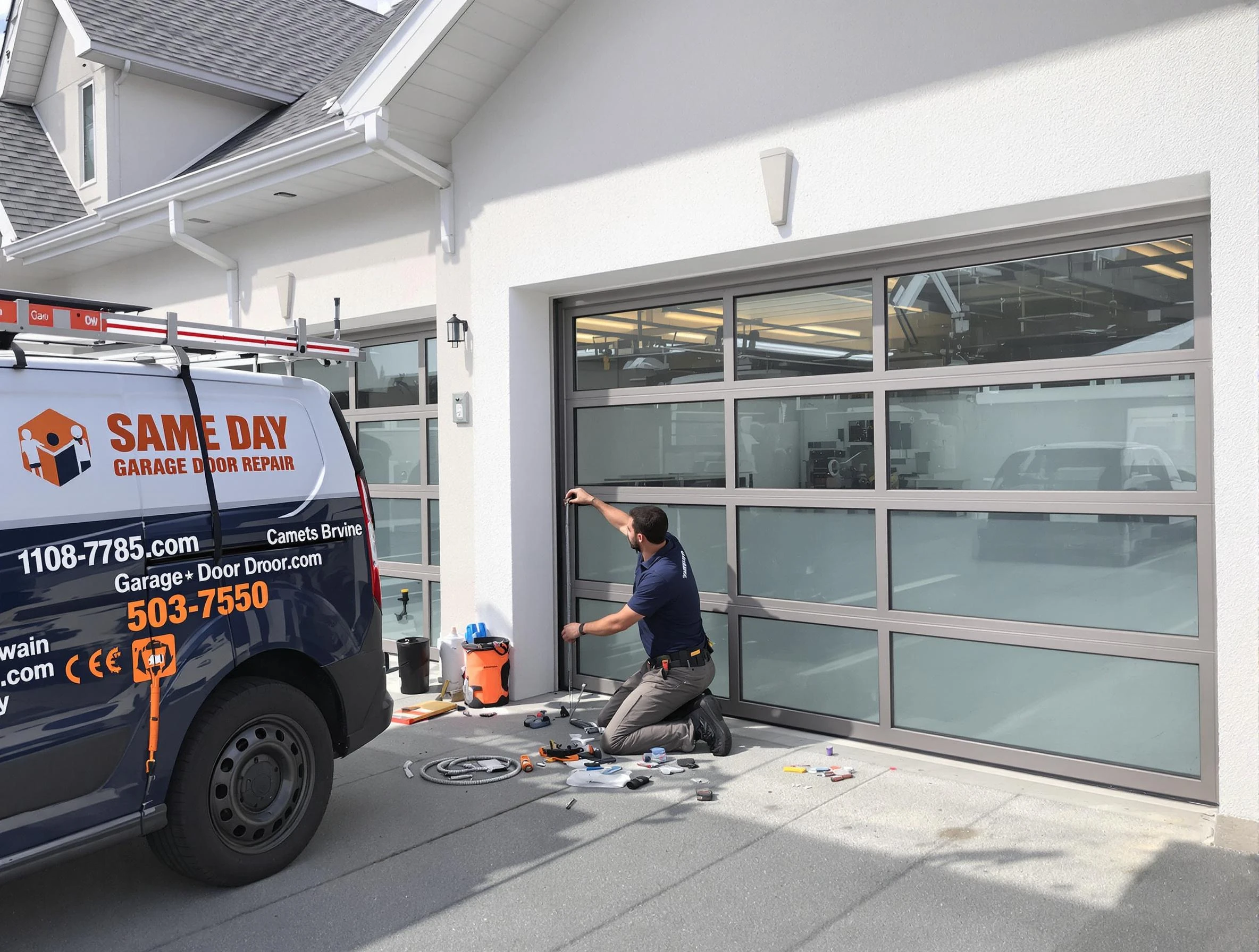 Same-day garage door repair service by Suwanee Garage Door Repair in Suwanee